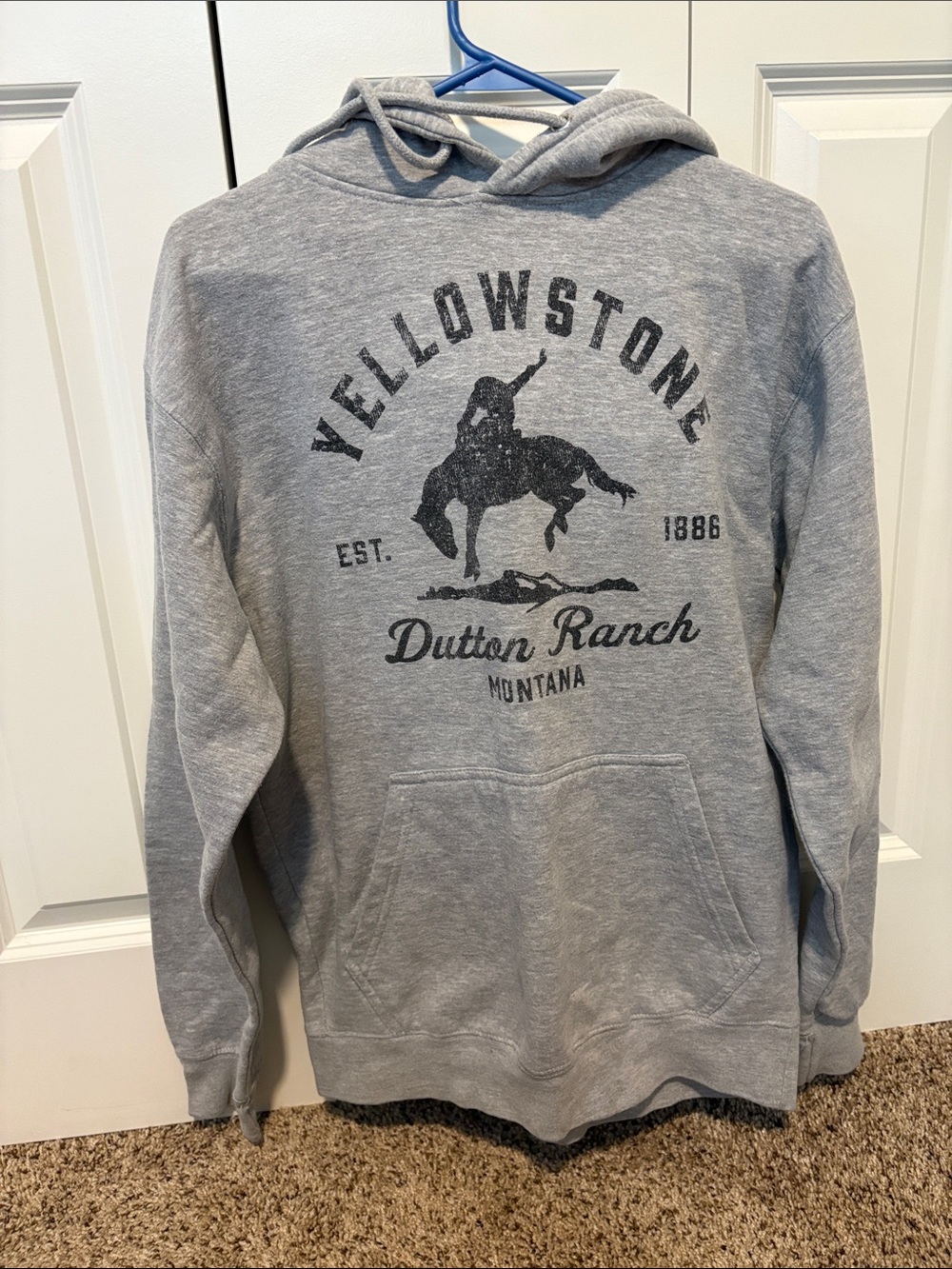 Yellowstone Dutton Ranch Graphic Hoodie - Gray